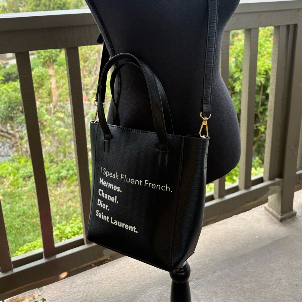 LA Trading Co Black Crossbody/Tote Becky Bucket Bag Vegan Leather